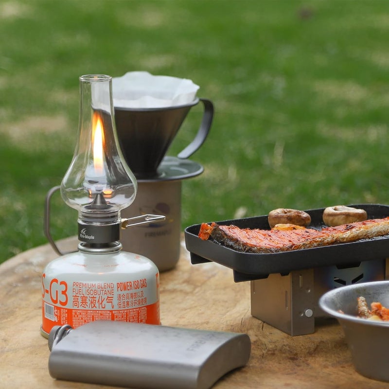 Fire-Maple Tulip Camping Lantern | Glass, Steel & Aluminum | Propane or Isobutane Fuel Canister Beautiful Lights | NO Mantles Needed | Propane Lanterns for Camping, Emergency Essential - Image 3